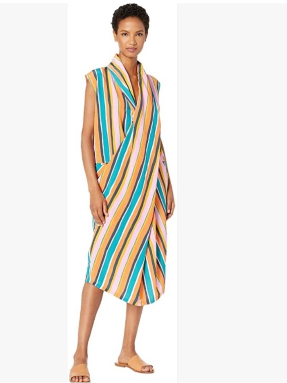Dubgee by Whoopi Goldberg striped multicolored dress